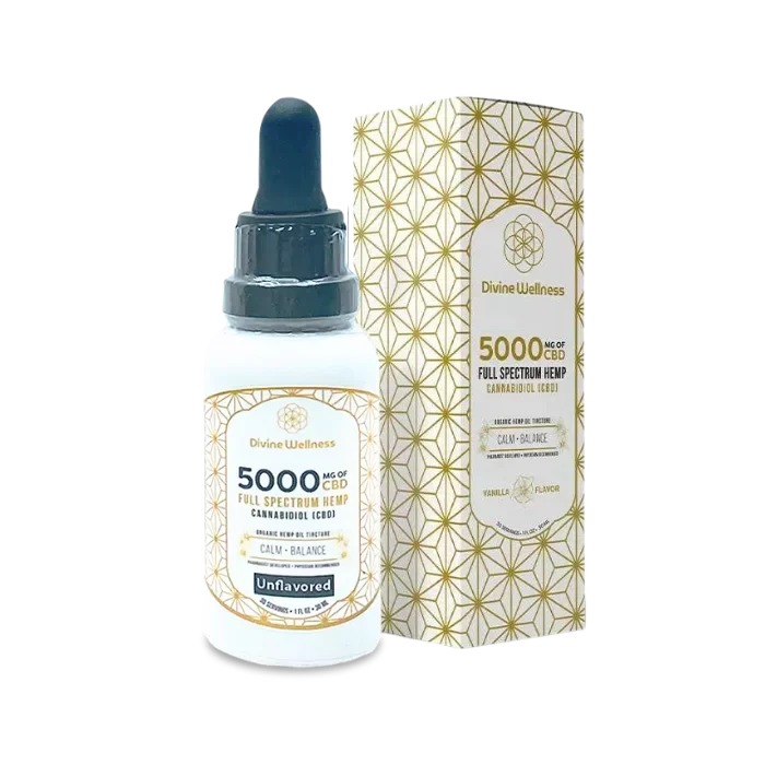 5000mg Full Spectrum CBD Oil Tincture Vanilla